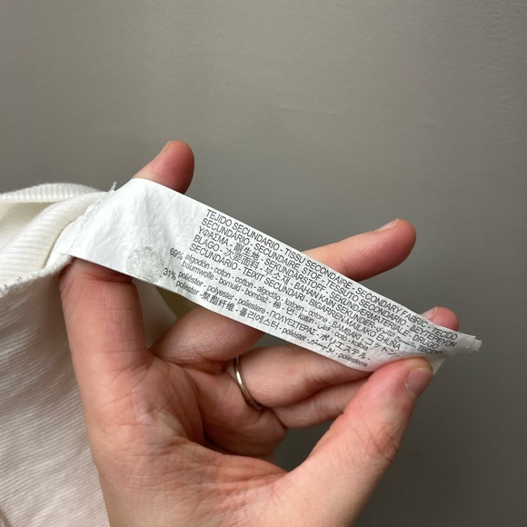 Zara White Puffer Sleeve Cropped Top - Picture 4 of 4